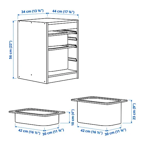 TROFAST Measurement Illustration