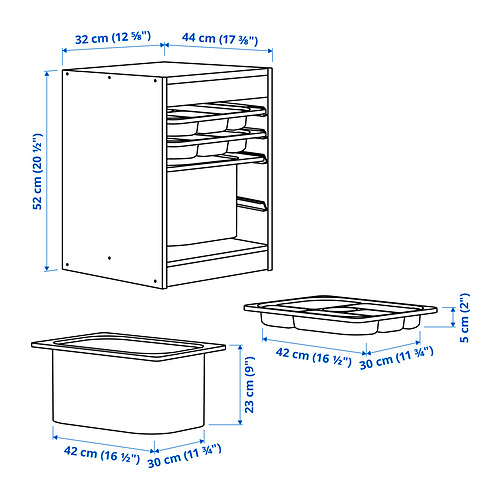 TROFAST Measurement Illustration