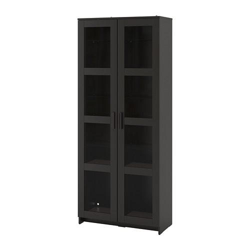 BRIMNES kabinet pintu kaca  hitam IKEA  Indonesia