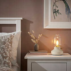TÄRNABY - Table lamp, dimmable beige, 25 cm
