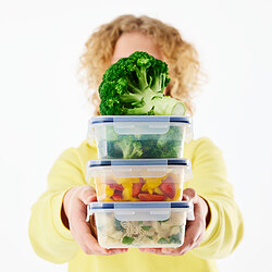 IKEA 365+ - Food container with lid, rectangular/plastic, 1.0 l