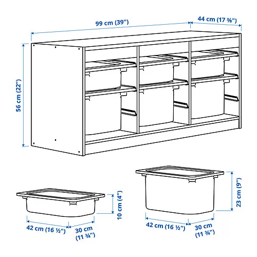 TROFAST Measurement Illustration