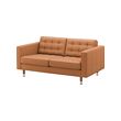 LANDSKRONA - 2-seat sofa, Grann/Bomstad golden-brown/metal