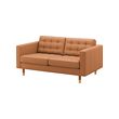LANDSKRONA - Sofa 2 dudukan, Grann/Bomstad coklat keemasan/kayu