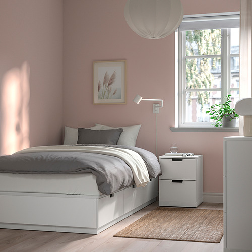 NORDLI rangka tempat tidur dg penyimpanan