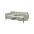 LANDSKRONA - 3-seat sofa, Gunnared light green/metal