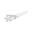 HUGAD/RÄCKA - Double curtain rod combination, white, 120-210 cm