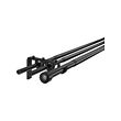 HUGAD/RÄCKA - Triple curtain rod combination, black, 210-385 cm