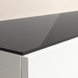 BESTÅ - Top panel, glass dark grey, 120x40 cm