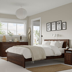 SONGESAND - Perabot kamar tidur, set isi 4, cokelat, 160x200 cm
