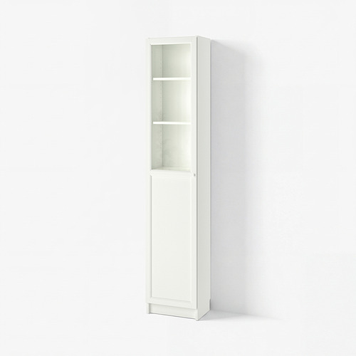 BILLY/OXBERG bookcase with panel/glass door