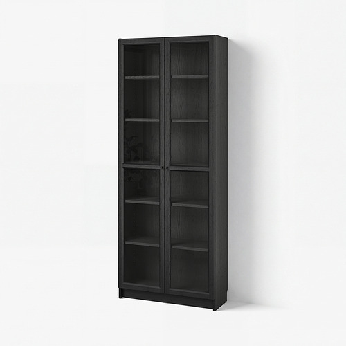 BILLY/OXBERG bookcase with glass doors