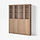 BILLY/OXBERG bookcase comb w panel/glass doors