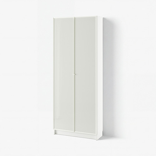 BILLY/HÖGBO bookcase with glass doors