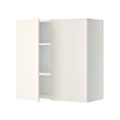 METOD - Kabinet dinding dg rak/2 pintu, putih/Veddinge putih, 80x37x80 cm