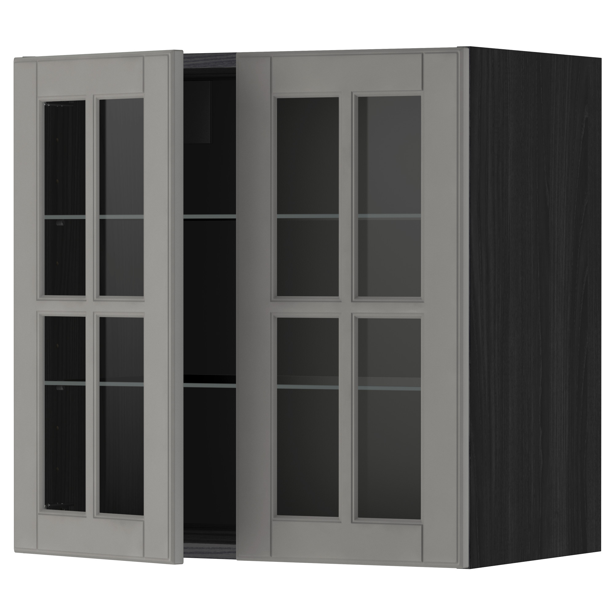 Metod Wall Cabinet W Shelves 2 Glass Drs