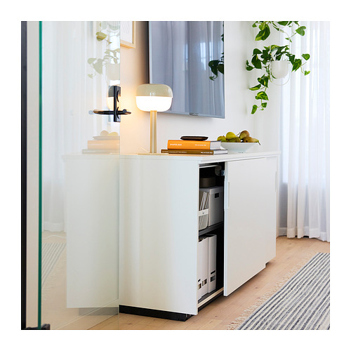 GALANT cabinet with sliding doors, white, 160x120 cm | IKEA Indonesia