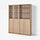 BILLY/OXBERG bookcase with panel/glass doors