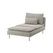 SÖDERHAMN - Chaise longue, Viarp beige/brown