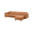 LANDSKRONA - 4-seat sofa, with chaise longue/Grann/Bomstad golden-brown/wood