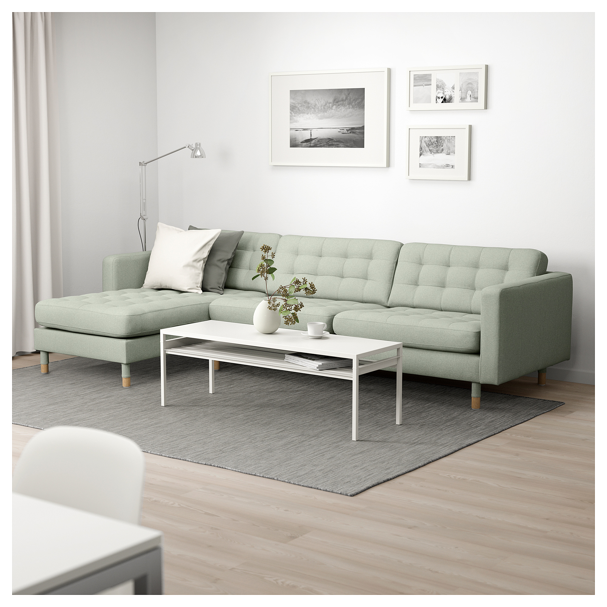 LANDSKRONA sofa  4 dudukan dengan chaise longue Gunnared 