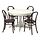 INGATORP/SKOGSBO - table and 4 chairs, white white/dark brown, 110/155 cm | IKEA Indonesia - PE905928_S1