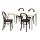 INGATORP/SKOGSBO - table and 4 chairs, white white/dark brown, 155/215 cm | IKEA Indonesia - PE905933_S1