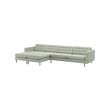 LANDSKRONA - 5-seat sofa, with chaise longues/Gunnared light green/wood