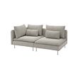 SÖDERHAMN - 3-seat sofa, with open end/Viarp beige/brown