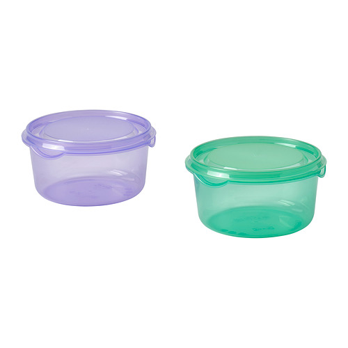 PRUTA snack container with lid