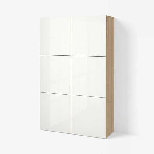BESTÅ lemari penyimpanan berlapis + pintu