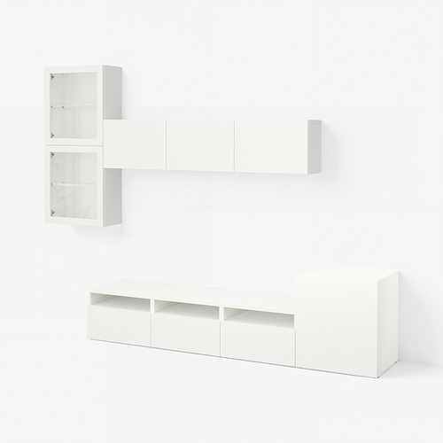 BESTÅ kombinasi penyimpanan TV/pintu kaca
