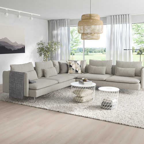 SÖDERHAMN sofa sudut, 6 dudukan