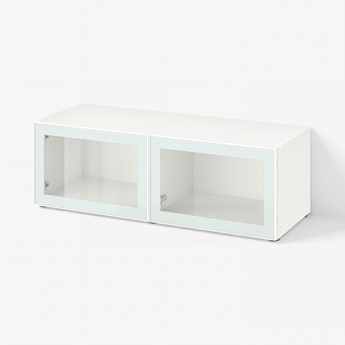 BESTÅ unit rak dengan pintu kaca