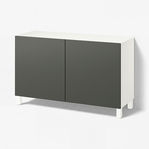 BESTÅ lemari penyimpanan berlapis + pintu