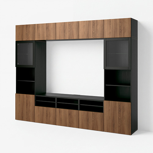 BESTÅ TV storage combination/glass doors