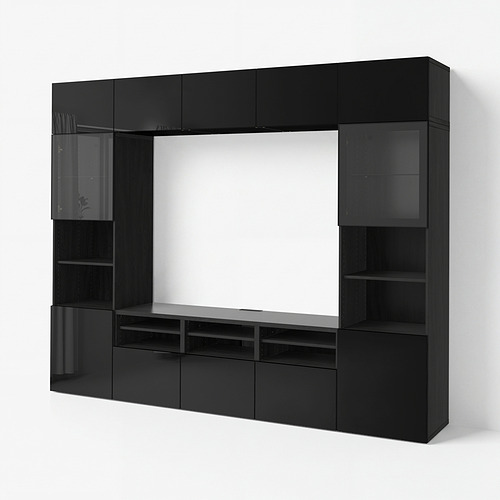 BESTÅ TV storage combination/glass doors
