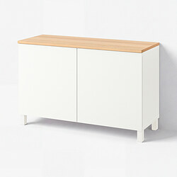 BESTÅ - Storage combination with doors, white/Lappviken/Stubbarp white, 120x42x76 cm