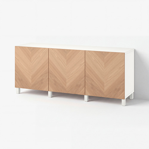 BESTÅ lemari penyimpanan berlapis + pintu