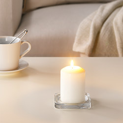LÄTTNAD - Lilin blok tanpa aroma, alami, 10 cm