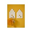 TIPPVAGN - Hook, self-adhesive, house/white