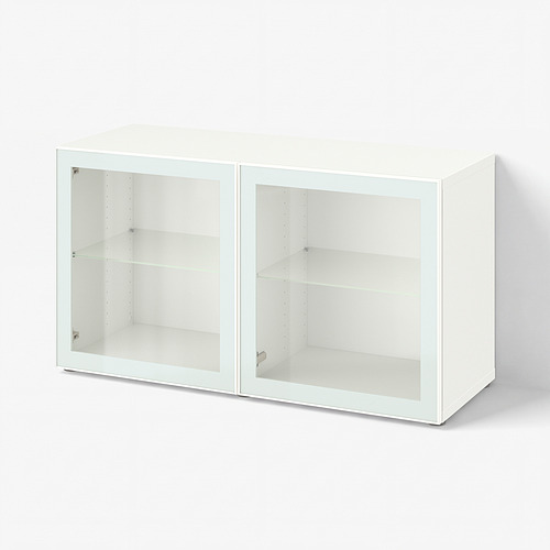 BESTÅ unit rak dengan pintu kaca