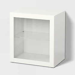 BESTÅ - Shelf unit with glass door, white/Sindvik white clear glass, 60x42x64 cm
