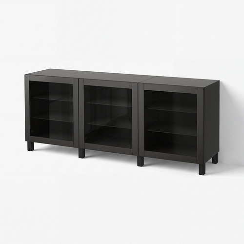 BESTÅ lemari penyimpanan berlapis + pintu