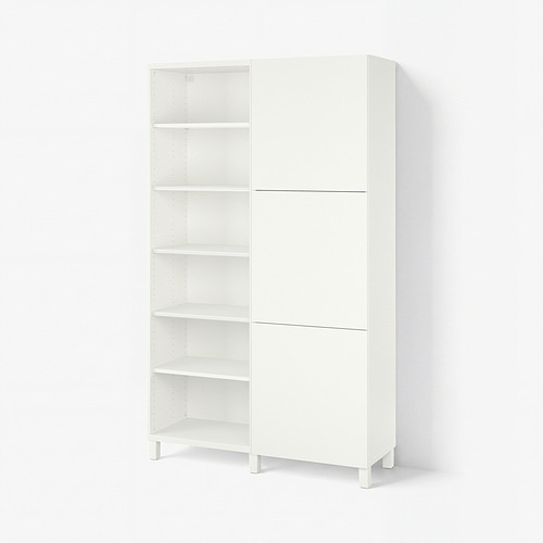 BESTÅ lemari penyimpanan berlapis + pintu