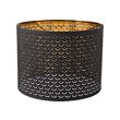 NYMÖ - Kap lampu, hitam/warna kuningan, 44 cm