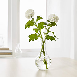 VILJESTARK - Vas, kaca bening, 17 cm