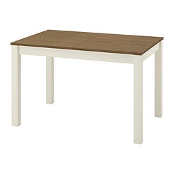 ÅLHULT - Extendable table, beige/brown, 120/170x80 cm