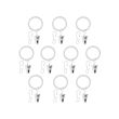 SYRLIG - Curtain ring with clip and hook, white, 25 mm