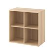 EKET - cabinet with 4 compartments, white stained oak effect, 70x35x70 cm | IKEA Indonesia - PE724757_S2